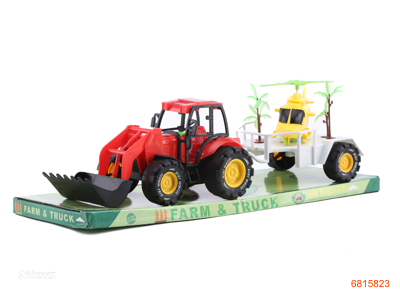 F/P FARM TRUCK W/PULL LINE PLANE 2COLOUR