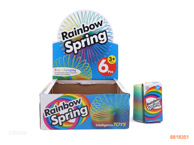 RAINBOW RINGS 6PCS/DISPLAY BOX