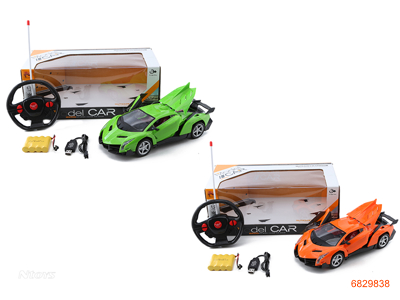 1:16 5CHANNELS R/C CAR W/LIGHT/4.8V BATTERIES IN CAR/USB,W/O 2AA BATTERIES IN CONTROLLER. 2COLOUR