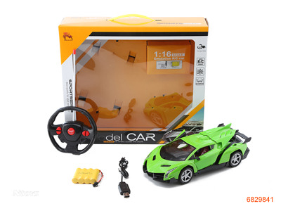 1:16 5CHANNELS R/C CAR W/LIGHT/OPEN DOOR/4.8V BATTERIES IN CAR/USB,W/O 2AA BATTERIES IN CONTROLLER.2COLOUR