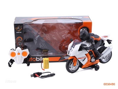 2.4G R/C MOTORCYCLE W/LIGHT/MUSIC/4.8V BATTERIES IN CAR/USB.W/O 2*AA BATTERIES IN CONTROLLER