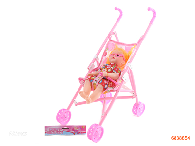 DOLL TROLLEY W/16