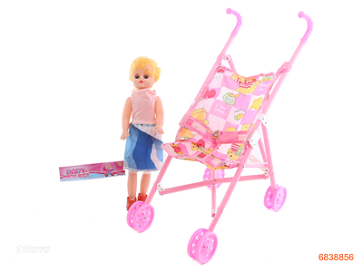 DOLL TROLLEY W/18