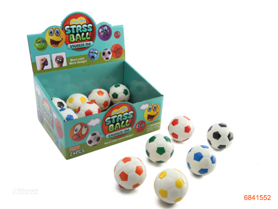 6.3CM PU BALLS 24PCS/DISPLAY BOX 6COLOUR