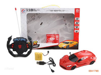 1;18 4CHANNELS R/C CAR W/3.6V BATTERIES IN CAR/USB W/O 2AA BATTERIES IN CONTROLLER 2COLOOUR