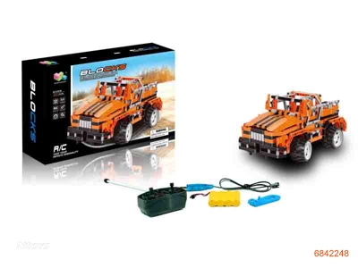 4CHANNELS R/C BLOCK CAR W/4.8V BATTERIES IN CAR/USB W/O 2AA BATTERIES IN CONTROLLER 492PCS