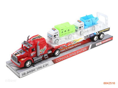 F/P CAR W/2PCS GARBAGE TRUCK