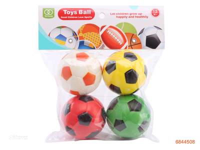 6.3CM PU BALLS 4PCS 4COLOUR