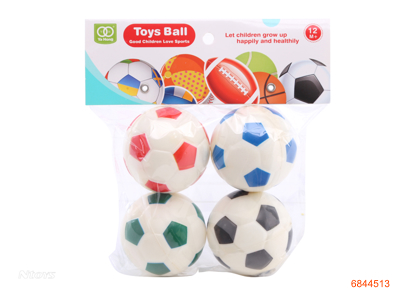 6.3CM PU BALLS 4PCS 4COLOUR