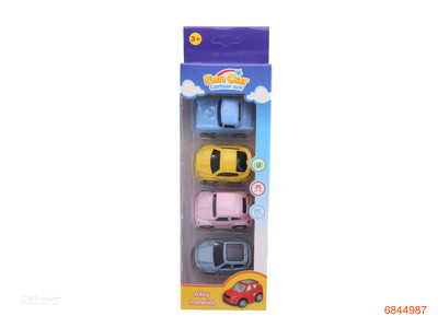 PULL BACK DIE-CAST CAR 4PCS