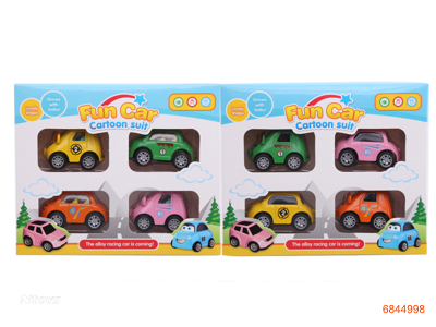 PULL BACK DIE-CAST CAR 4PCS