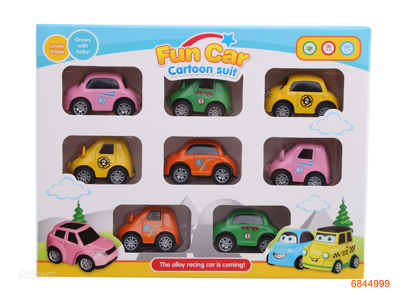 PULL BACK DIE-CAST CAR 8PCS