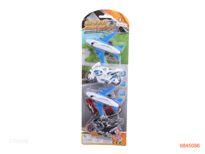 P/B MOTORCYCLE+PLANE 4PCS