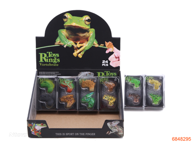 FROG/LIZARD RING 24PCS/DISPLAY BOX 6ASTD