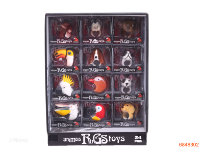 ANIMAL RING 24PCS/DIS0PLAY BOX 12ASTD