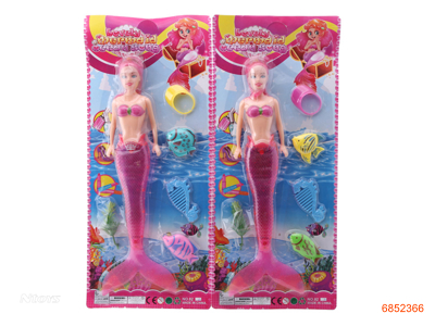 24CM SOLID BODY FASHION DOLL SET 2ASTD