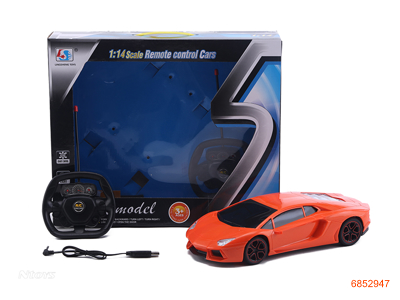 1:14 4CHANNELS R/C CAR W/LIGHT/3.6V BATTERIES IN CAR/USB,W/O 2AA BATTERIES IN CONTROLLER.2COLOUR