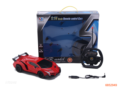 1:16 4CHANNELS R/C CAR W/LIGHT/3.6V BATTERIES IN CAR/USB,W/O 2AA BATTERIES IN CONTROLLER.2COLOUR