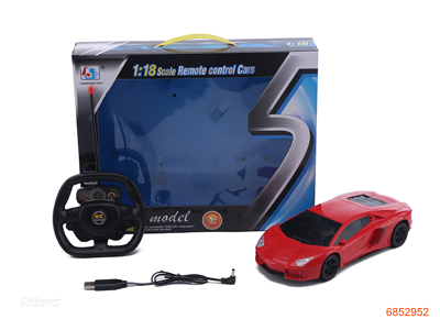 1:18 4CHANNELS R/C CAR W/LIGHT/3.6V BATTERIES IN CAR/USB,W/O 2AA BATTERIES IN CONTROLLER.2COLOUR