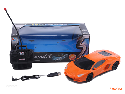1:18 4CHANNELS R/C CAR W/LIGHT/3.6V BATTERIES IN CAR/USB,W/O 2AA BATTERIES IN CONTROLLER.2COLOUR