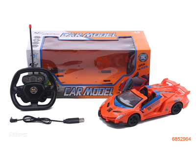 1:16 4CHANNELS R/C CAR W/3.6V BATTERIES IN CAR/USB W/O 2AA BATTERIES IN CONTROLLER 2COLOUR