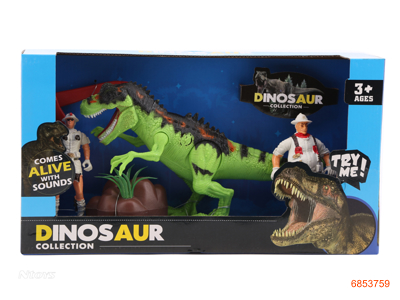 DINOSAUR SET W/LIGHT/SOUND/2AG13 BATTERIES