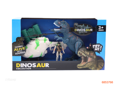 DINOSAUR SET W/LIGHT/SOUND/2AG13 BATTERIES