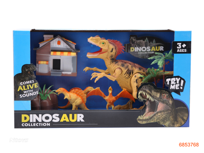 DINOSAUR SET W/LIGHT/SOUND/2AG13 BATTERIES