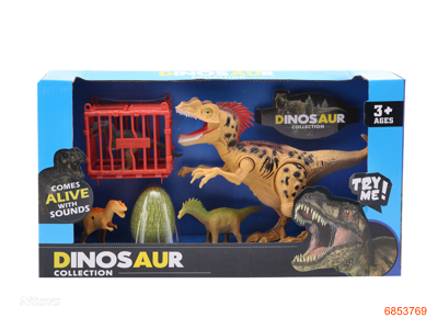 DINOSAUR SET W/LIGHT/SOUND/2AG13 BATTERIES