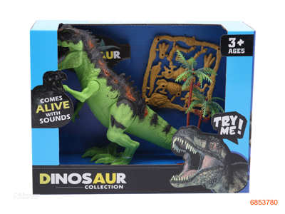 DINOSAUR SET W/LIGHT/SOUND/2AG13 BATTERIES