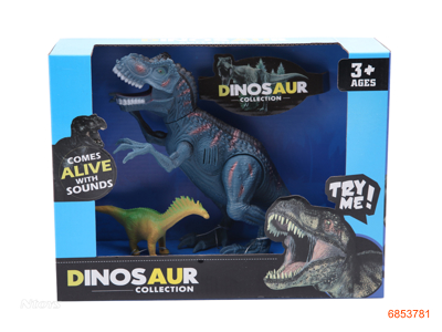 DINOSAUR SET W/LIGHT/SOUND/2AG13 BATTERIES