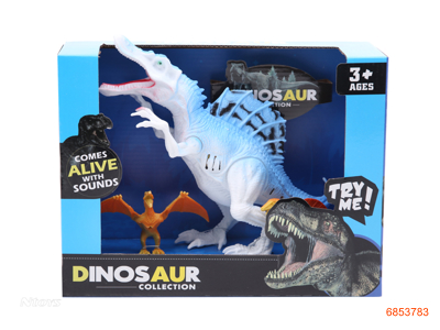 DINOSAUR SET W/LIGHT/SOUND/2*AG13 BATTERIES