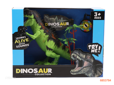 DINOSAUR SET W/LIGHT/SOUND/2*AG13 BATTERIES