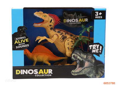 DINOSAUR SET W/LIGHT/SOUND/2AG13 BATTERIES