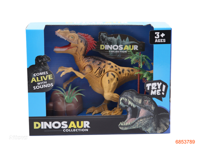 DINOSAUR SET W/LIGHT/SOUND/2AG13 BATTERIES