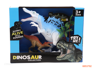 DINOSAUR SET W/LIGHT/SOUND/2AG13 BATTERIES 2ASTD