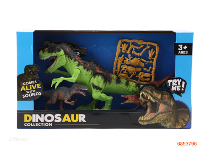 DINOSAUR SET W/LIGHT/SOUND/2AG13 BATTERIES