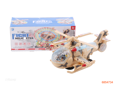B/O HELICOPTER W/LIGHT/SOUND W/O 3AA BATTERIES 2COLOUR