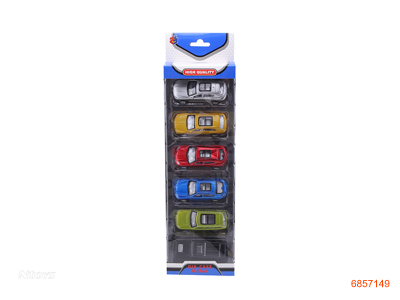 1:50 PULL BACK DIE-CAST CAR 6PCS