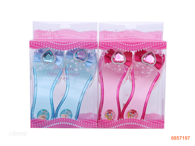 PRINCESS SHOES W/LIGHT/3PCS BUTTON BATTERIES 3COLOUR