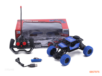 1:18 4CHANNELS R/C DIE-CAST CAR W/3.7V BATTERIES IN CAR/USB W/O 2AA BATTERIES IN CONTROLLER 2COLOURS