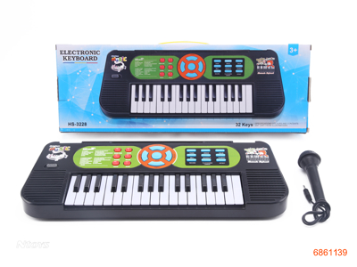 ELECTRIC KEYBOARD W/MICROPHONE W/O 4AA BATTERIES