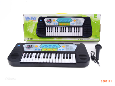 ELECTRIC KEYBOARD W/MICROPHONE W/O 4AA BATTERIES