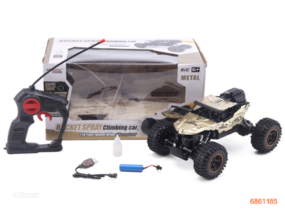 1:14 R/C CAR W/SPRAY/4.8V BATTERIES IN CAR/USB CHARGING LINE W/O 2AA BATTERIES IN CONTROLLER.