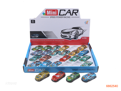 1:64 PULL BACK DIE-CAST CAR 24PCS/DISPLAY BOX