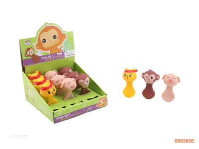 BABY RATTLE 12PCS/DISPLAY BOX 3ASTD