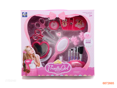 BEAUTY SET W/LIGHT/MUSIC W/O 2AA BATTERIES 11PCS