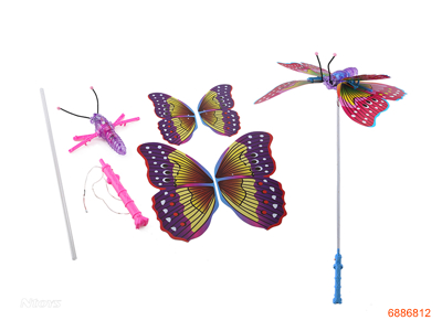 B/O BUTTERFLY W/LIGHT/SOUND W/O 3AA BATTERIES 2COLOURS