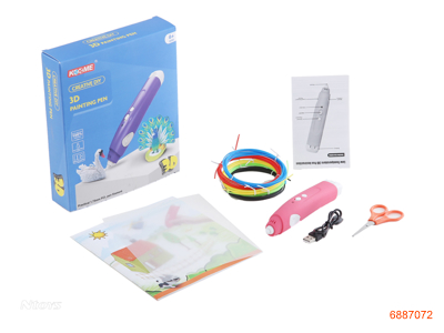 3D PAINTING PEN W/3.7550MA BATTERY PACK IN PEN/USB CABLE