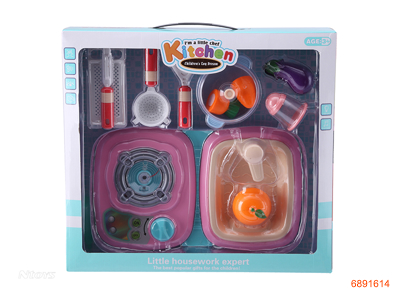 COOKING SET W/LIGHT/SOUND/SMOKING W/O 3AA BATTERIES 2COLOUR